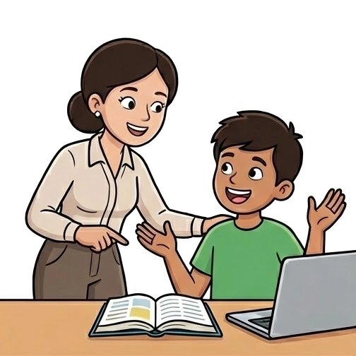 An individual tutor teaching one student
